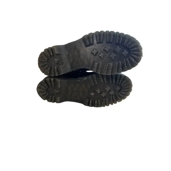 Dr. Martens 1460 ALT Black Leather Lace Up/Zip Buckle Ankle Boots Men 6 Womens 7 - Picture 7 of 7